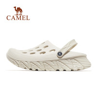 骆驼（CAMEL）洞洞鞋2024夏季户外拖鞋男女包头沙滩鞋开车凉鞋F14B834610 白色 40