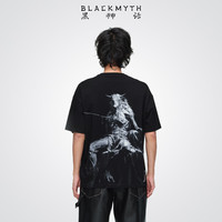 黑神话 BLACKMYTH牛魔王短袖T恤 黑神话 BLACKMYTH悟空周边服饰男女同款休闲宽松 黑色 S