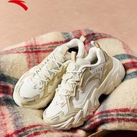安踏磐石丨厚底增高老爹鞋女潮流休闲鞋122448865 基础黑/沙粒灰/信鸽灰-3 35.5