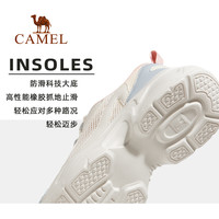 CAMEL骆驼轻影运动鞋女款2025春夏鞋子女鞋网面透气鞋网鞋跑步鞋 X24B608002，白/藤紫，女款 39