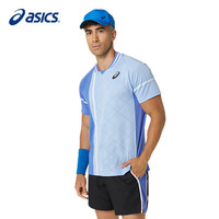 亚瑟士（ASICS）运动裤男短袖24春夏款网球服 透气速干运动比赛休闲短袖T恤男 2041A282-403/天空蓝 L