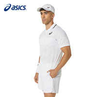 亚瑟士(ASICS)运动裤男短袖24春夏款网球服 透气速干运动比赛休闲短袖T恤男 2041A283-100/白色 L