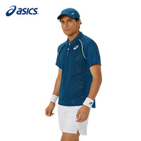 亚瑟士(ASICS)运动裤男短袖24春夏款网球服 透气速干运动比赛休闲短袖T恤男 2041A299-412/T恤 2XL