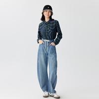 衬衫女秋季时尚格纹衬衫通勤百搭经典衬衫
