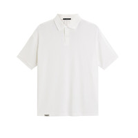 太平鸟男装polo衫翻领短袖夏季休闲质感简约通勤 白色(合体) 3XL