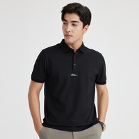 利郎轻时尚男装【凉感冰萃】夏季POLO衫男超细旦亲肤短袖上衣 黑色 2XL (180)