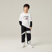 ASICS/亚瑟士童装春夏男女中大童圆领假两件长袖T恤