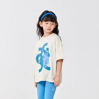 ASICS/亚瑟士童装夏季男女童儿童针织休闲舒适短袖T恤