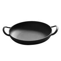 典匠铸铁煎锅无涂层生铁聚油平底锅牛排煎锅水煎包烙饼锅加厚30cm
