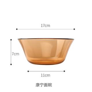 康宁（VISIONS）美国餐具pyrex玻璃6件套装耐热玻璃碗饭碗深浅盘碗碟盘子 2只饭碗