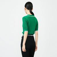 【春秋款】学院风POLO衫刺绣上衣针织衫女