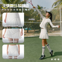 艾莱依（ERAL）半身裙女2025新款女夏季高腰显瘦防走光A字裙运动短裙百搭百褶裙   160