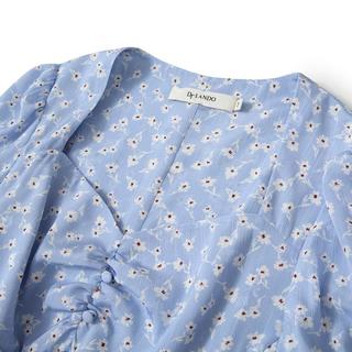 【方领碎花裙】夏季显瘦垂感短袖连衣裙