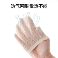 欧孕(OUYUN)婴儿袜子春夏薄款新生儿0-3个月a类无骨短筒袜宝宝透气网眼袜 素色女宝 【B3026】 1-3岁 【脚长12-14cm】