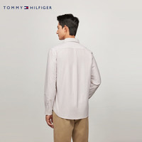 Tommy Hilfiger【明星同款】男女纯棉重磅牛津纺商务休闲条纹长袖衬衫38597