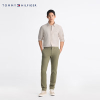 Tommy Hilfiger【明星同款】男女纯棉重磅牛津纺商务休闲条纹长袖衬衫38597 卡其白条纹0AA 2XL （：180-200斤）
