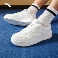 安踏轻盈丨潮流低帮板鞋男夏季百搭简约小白鞋休闲运动鞋男鞋子 象牙白/一度灰/焦茶绿-5 42.5