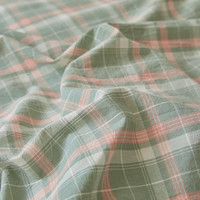 无印良品全棉100%纯棉被套单人150x200单件简约被罩200x230cm被芯套四件套 JX初晴绿【100%全棉 裸睡无忧】 1.8m床单四件套-被套 200cm*230cm