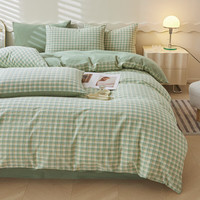 无印良品全棉100%纯棉被套单人150x200单件简约被罩200x230cm被芯套四件套 JX春风曲【100%全棉 裸睡无忧】 220cm*240cm 【单被套】