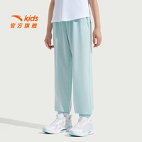 安踏儿童裤子男女大小童装25年夏季凉感透气轻薄运动长裤小冰裤防蚊裤 【凉感梭织】夏日兰7501-8 100 cm