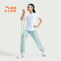 安踏儿童裤子男女大小童装25年夏季凉感透气轻薄运动长裤小冰裤防蚊裤 【凉感梭织】夏日兰7501-8 165 cm