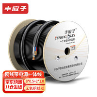 丰应子 网线带电源一体线 8芯0.5网线加2芯1.0 无氧铜室外网线 监控综合线复合线300米 FYZ-YTD18
