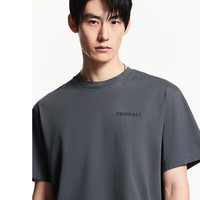 杰克·琼斯（JACK&JONES）Sorona环保凉感胸前字母胶印潮流舒适百搭略宽松T恤男装225201014 E44黑砂色 XS （165）