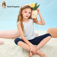 暇步士(Hush Puppies)童装儿童夏装T恤女童夏季新款女大童简约时尚圆领无袖T恤