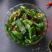 迟味道 迟来的味道好味道 迟即食裙带菜 大连香辣海白菜梗片 海藻沙拉早餐下饭菜小咸菜 香辣裙带菜片 400g*3袋