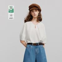 【简约优雅】25夏阶梯风琴褶气质通勤衬衫女莱赛尔透气挺括上衣