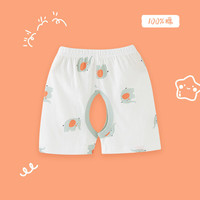 瑄妮薇男宝宝开裆裤夏季薄款女孩婴儿短裤外穿五分裤小童休闲开档裤千 皮皮象 66