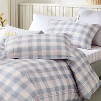 罗莱生活 LUOLAI 家纺枕头套一对 吸湿透气纯棉枕套柔软亲肤枕芯套 【全棉】 40支 手账时光 一对 48cm*74cm