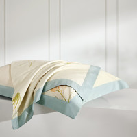 罗莱生活 LUOLAI 家纺枕头套一对 吸湿透气纯棉枕套柔软亲肤枕芯套 【全棉】 40支 遇花集 一对 48cm*74cm