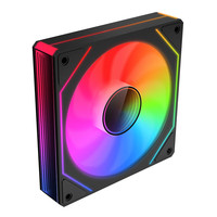 大水牛 镜界 反叶 反转反向出风ARGB风扇 12CM无限镜幻彩机箱散热风扇 4PIN PWM智能温控调速风扇