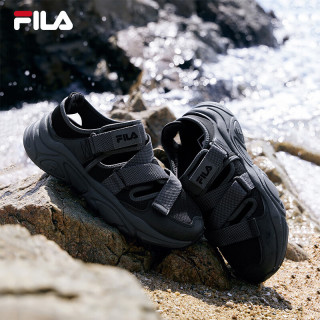 FILA 男鞋复古运动凉鞋火星鞋休闲凉拖黑色 黑-BK 39