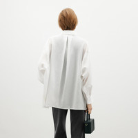 麦檬MM24夏白色长袖衬衫款小外套上衣5F4121831 本白色 M