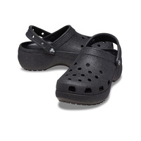 卡骆驰crocs白鹿同款经典闪耀云朵洞洞鞋女士休闲鞋沙滩鞋|207241 黑色-001 36 /37(230mm)