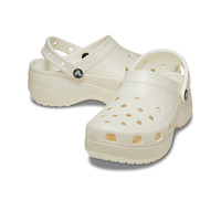 卡骆驰crocs白鹿同款经典闪耀云朵洞洞鞋女士休闲鞋沙滩鞋|207241 粉笔色-0WV 37 /38(240mm)