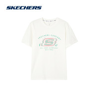 斯凯奇outlets2025夏季运动服男女同款圆领短袖T恤舒适透气 S