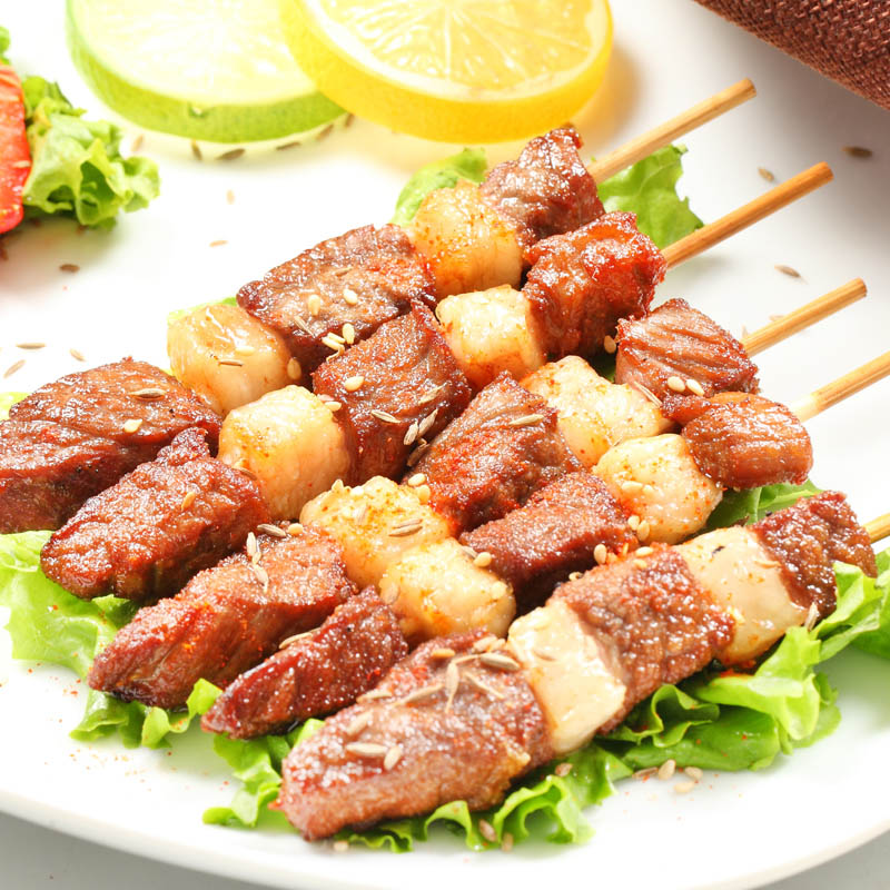 希波（since1993）羔羊肉串超值组合装 食材冷冻半成品羊肉串 油炸小吃空气炸锅适用