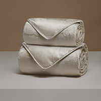 罗莱生活 LUOLAI 家纺 100%蚕丝被典雅金单人被子被芯加厚子母被1.5米床200*230cm