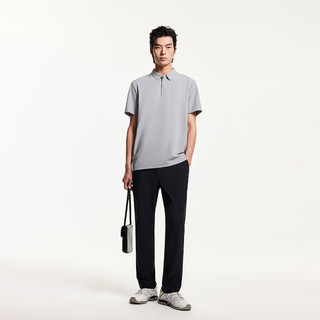 杰克·琼斯（JACK&JONES）25年男装【零压速干】短袖POLO衫男士透气商务休闲弹力翻领T恤 E51灰色 常规 XL