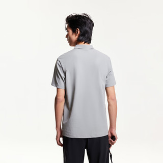 杰克·琼斯（JACK&JONES）25年男装【零压速干】短袖POLO衫男士透气商务休闲弹力翻领T恤 E51灰色 常规 XL