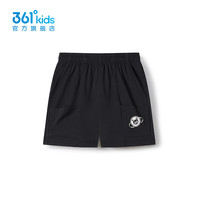 361°儿童童装女童针织休闲短裤夏季中大童运动时尚百搭裤子 经典黑 150 cm