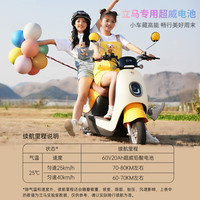 立马电动车 立马MINI 电动摩托车80KM超长续航60V20Ah铅酸电池电动车1200W电机 霓粉红 霓粉虹