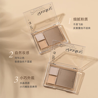 绔姿（CZEL） 立体高光修容粉盘多功能综合盘哑光提亮遮瑕立体阴影鼻影 哑光高光+渐变修容盘