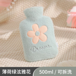 爱艺电器 AIYI 毛绒热水袋注水暖水袋灌水被窝专用热敷暖宝宝暖脚暖手宝2024新款