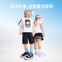 FILA斐乐童鞋儿童凉鞋2025夏季溯溪鞋男女小童魔术贴灯鞋海星 黑/波罗的海蓝-BA 29码