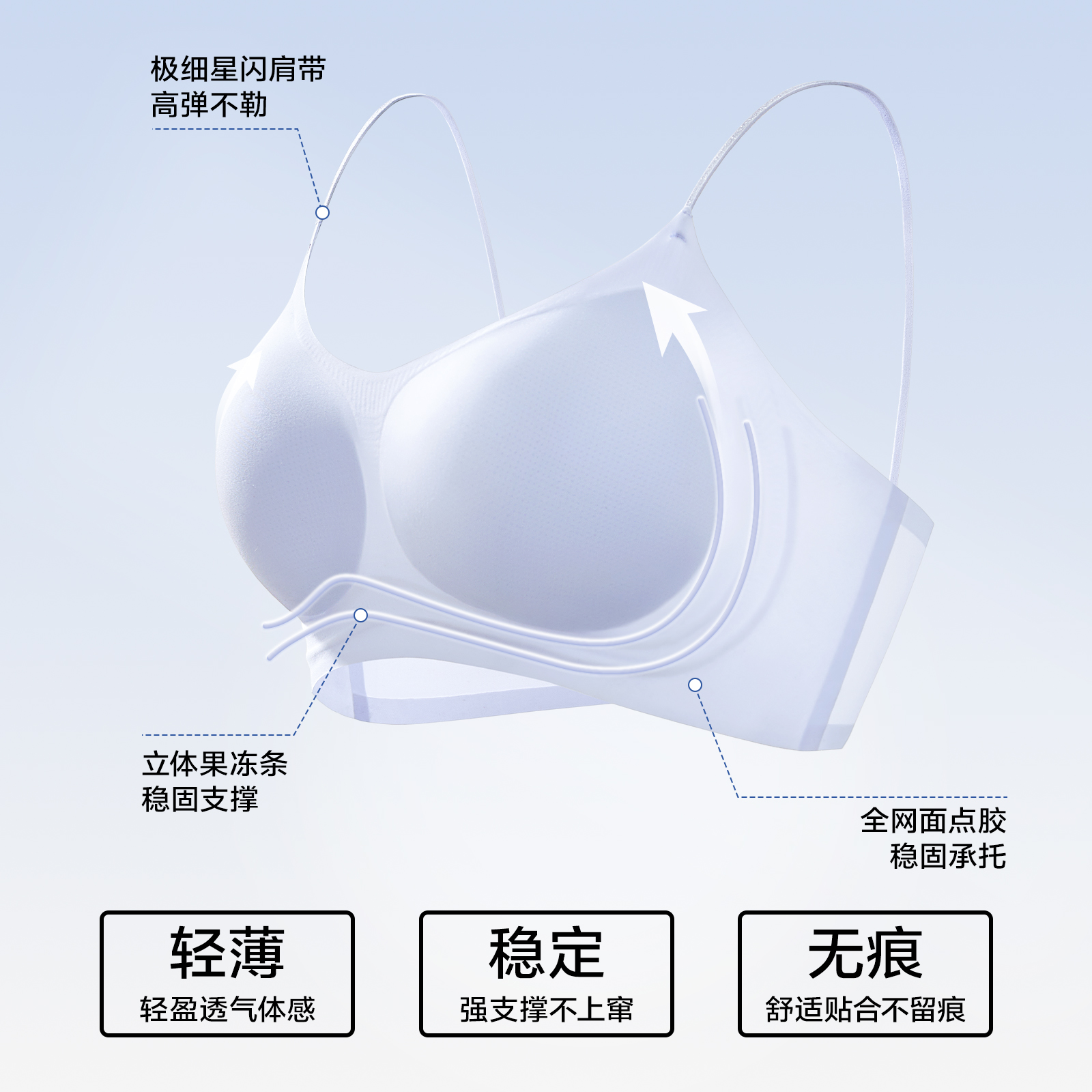 晴空蓝+霜奶白【薄透无感】