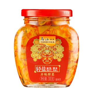 乌江乌江榨菜300g红油榨菜麻辣开味涪陵榨菜丝轻盐下饭菜咸菜即食瓶装 开味榨菜300g【块状】 1瓶